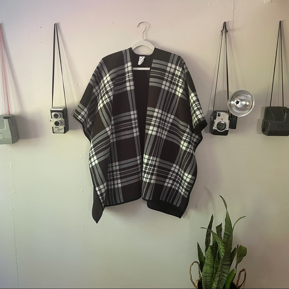 woolrich plaid fleece cape - NWOT